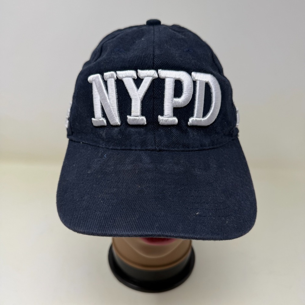 NYPD Police Hat Cap Navy Blue Embroidered NYC New York Adjustable 2010 Strapback